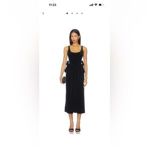 Show Me Your MuMu Black Midi Dress